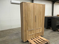 Eiken kamerkast of opbergkast 220,5x160,5x40cm - afbeelding 3 van  7