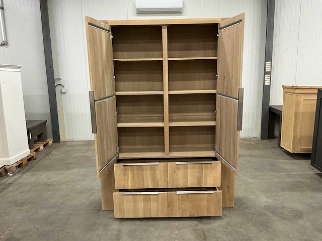 Eiken kamerkast of opbergkast 220,5x160,5x40cm - afbeelding 6 van  7