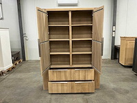 Eiken kamerkast of opbergkast 220,5x160,5x40cm - afbeelding 6 van  7