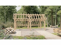 Eiken kap-schuur/poolhouse 4x6