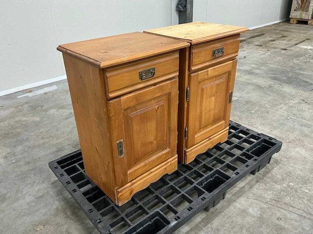 Eiken nachtkastjes 71x44x35cm (2x) - afbeelding 3 van  6
