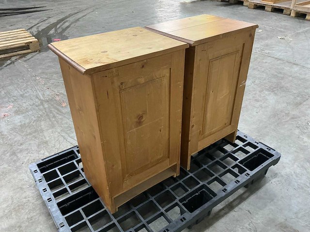 Eiken nachtkastjes 71x44x35cm (2x) - afbeelding 5 van  6