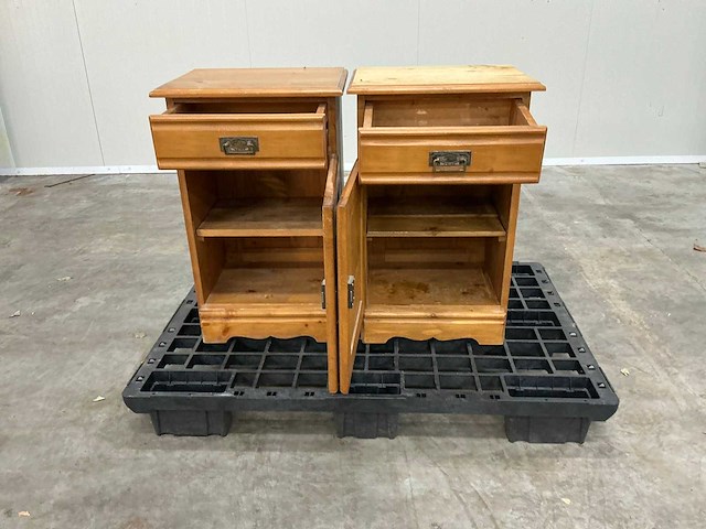 Eiken nachtkastjes 71x44x35cm (2x) - afbeelding 6 van  6