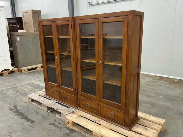 Eiken onderkast of servieskast 143x176,5x31cm - afbeelding 1 van  5