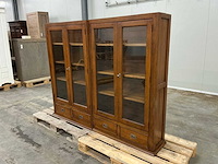 Eiken onderkast of servieskast 143x176,5x31cm - afbeelding 1 van  5