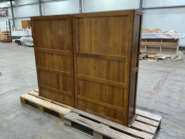 Eiken onderkast of servieskast 143x176,5x31cm - afbeelding 4 van  5