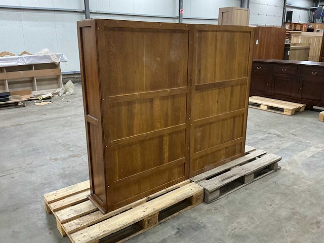 Eiken onderkast of servieskast 143x176,5x31cm - afbeelding 5 van  5