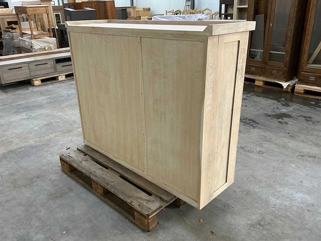 Eiken opbergkast 115,5x150x45,5cm - afbeelding 4 van  7