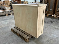 Eiken opbergkast 115,5x150x45,5cm - afbeelding 4 van  7