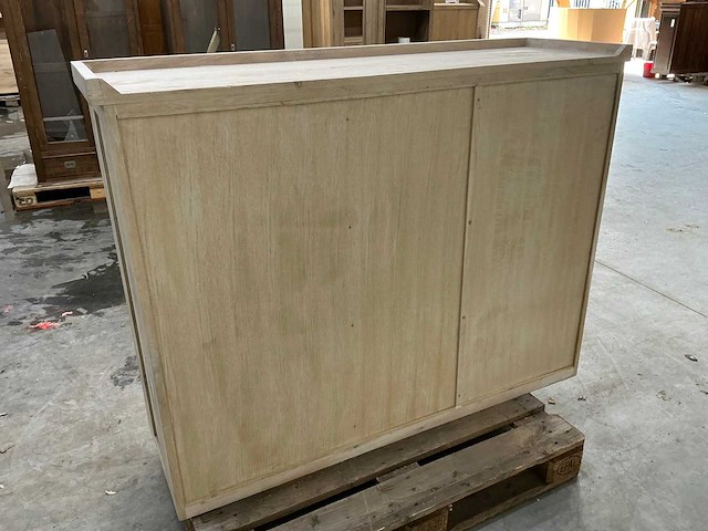 Eiken opbergkast 115,5x150x45,5cm - afbeelding 5 van  7