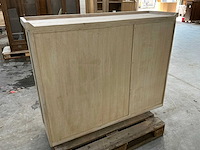 Eiken opbergkast 115,5x150x45,5cm - afbeelding 5 van  7