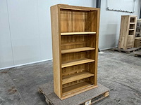 Eiken opbergkast 163x88,5x31cm - afbeelding 2 van  3