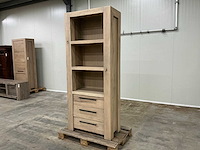 Eiken opbergkast 216,5x90x45cm - afbeelding 1 van  5