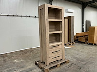 Eiken opbergkast 216,5x90x45cm - afbeelding 3 van  5