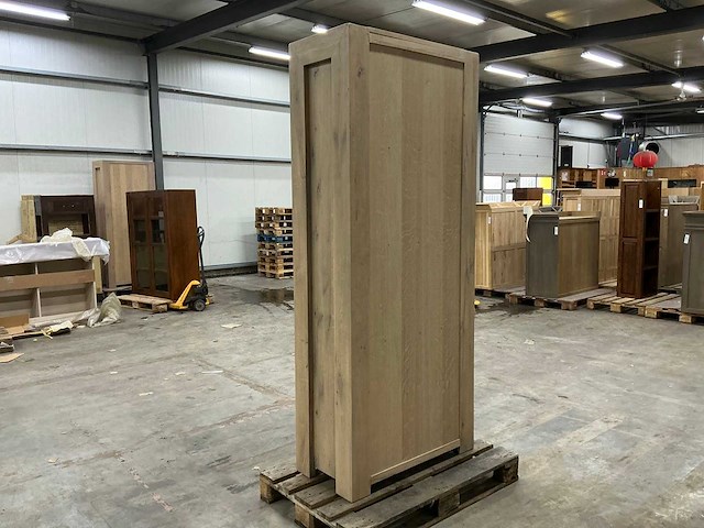 Eiken opbergkast 216,5x90x45cm - afbeelding 5 van  5