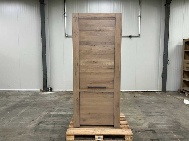 Eiken opbergkast 216,5x91,5x45,5cm - afbeelding 2 van  6