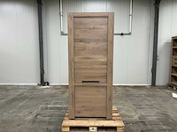 Eiken opbergkast 216,5x91,5x45,5cm - afbeelding 2 van  6