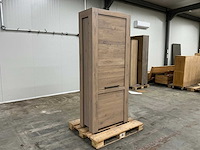 Eiken opbergkast 216,5x91,5x45,5cm - afbeelding 3 van  6