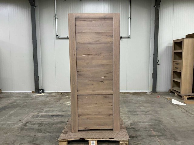 Eiken opbergkast 216x90,5x46cm - afbeelding 2 van  2