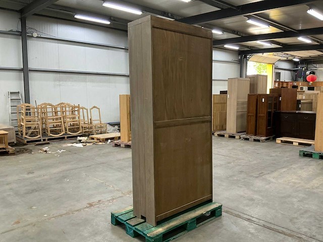 Eiken opbergkast 220,5x100,5x40,5cm - afbeelding 5 van  6