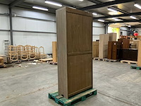 Eiken opbergkast 220,5x100,5x40,5cm - afbeelding 5 van  6