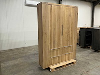Eiken opbergkast 220,5x160,5x40,5cm - afbeelding 3 van  7