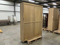 Eiken opbergkast 220,5x160,5x40,5cm - afbeelding 5 van  7