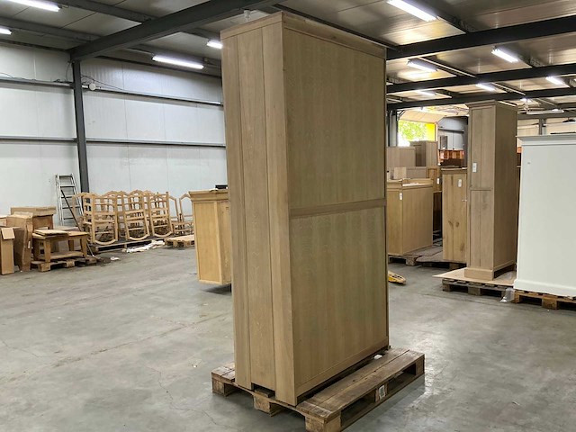 Eiken opbergkast 220x110x50cm - afbeelding 5 van  6