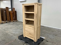 Eiken opbergkast met lades 180x83,5x44,5cm - afbeelding 1 van  8