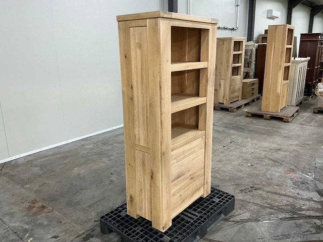 Eiken opbergkast met lades 180x83,5x44,5cm - afbeelding 3 van  8