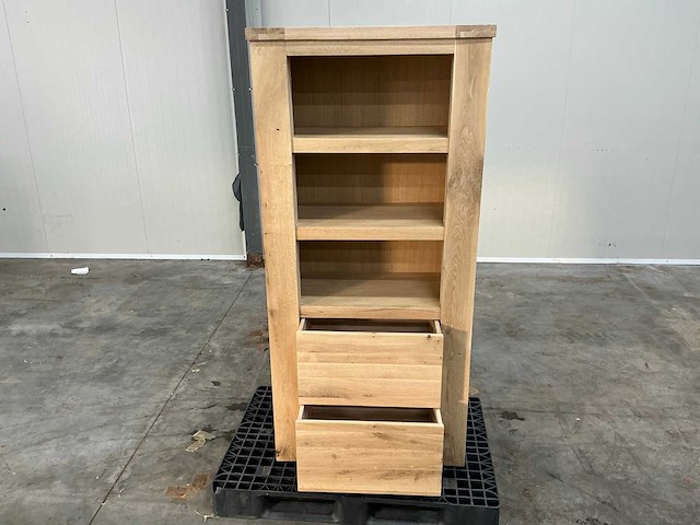 Eiken opbergkast met lades 180x83,5x44,5cm - afbeelding 6 van  8
