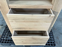 Eiken opbergkast met lades 180x83,5x44,5cm - afbeelding 7 van  8