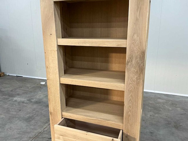 Eiken opbergkast met lades 180x83,5x44,5cm - afbeelding 8 van  8