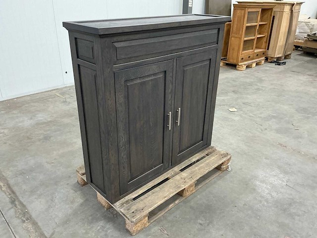 Eiken opbergkast of bovenkast 121x125,5x39cm - afbeelding 3 van  6