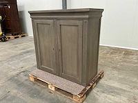 Eiken opbergkast of bovenkast 121x126,5x54cm - afbeelding 1 van  5