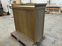 Eiken opbergkast of bovenkast 121x126,5x54cm - afbeelding 4 van  5