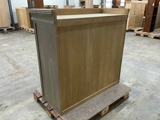 Eiken opbergkast of bovenkast 121x126,5x54cm - afbeelding 5 van  5