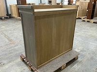 Eiken opbergkast of bovenkast 121x126,5x54cm - afbeelding 5 van  5