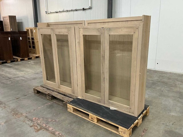 Eiken opzetkast 145x235,5x30,5cm - afbeelding 1 van  6