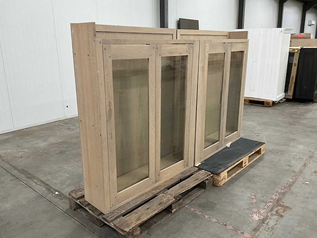 Eiken opzetkast 145x235,5x30,5cm - afbeelding 3 van  6