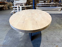 Eiken ovaal eetkamertafel 240 cm - afbeelding 3 van  5