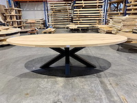 Eiken ovaal eetkamertafel 260 cm - afbeelding 1 van  3