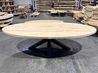 Eiken ovaal eetkamertafel 260 cm - afbeelding 3 van  3