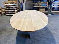 Eiken ovaal eetkamertafel 260 cm - afbeelding 3 van  4