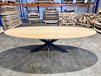Eiken ovaal eetkamertafel 260 cm - afbeelding 4 van  4