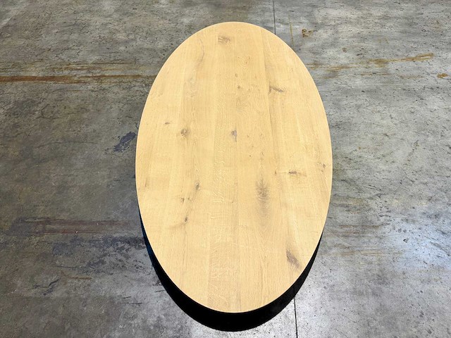 Eiken ovaal tafelblad 200 cm. - afbeelding 2 van  4
