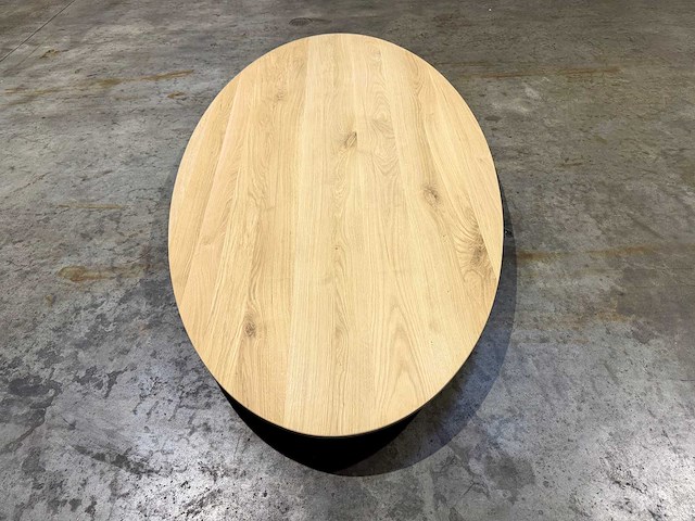 Eiken ovaal tafelblad 200 cm. - afbeelding 2 van  3