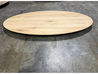 Eiken ovaal tafelblad 200 cm. - afbeelding 3 van  3