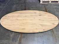 Eiken ovaal tafelblad 240 cm. - afbeelding 1 van  3