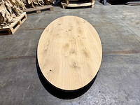 Eiken ovaal tafelblad 240 cm. - afbeelding 2 van  3